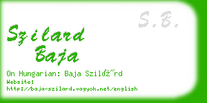 szilard baja business card